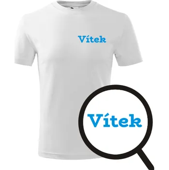 Chlapecké tričko Bílé dětské tričko Vítek - dětské tričko se jménem - barva bílá - velikost 4roky