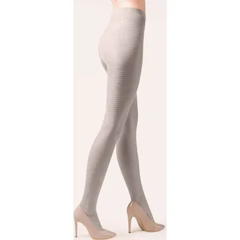 Dámské punčochy Vzorované Punčocháče Gabriella Emma 20den bílé Cristal velikost M