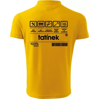 Pánská košile Čárový kód Tatínek - Polokošile pánská Pique Polo 203 - XL ( Žlutá )