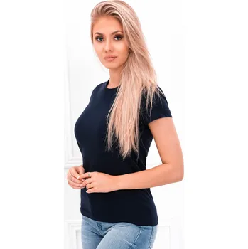 Dámské tričko Dámské základní tričko 001SLR - tmavě modré - L