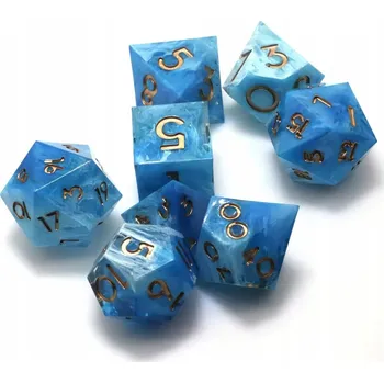 Příslušenství k deskovým hrám KOSTI Z FROZENFAR SADA 7 EPOXIDOVÝCH KOSTEK RPG kostek