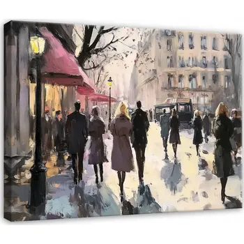 Obraz OBRAZ UMĚNÍ ULICE MĚSTO DO LOŽNICE OBÝVÁKU KUCHYNĚ NA PLÁTNĚ 60x40