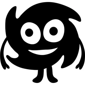 Samolepící dekorace Samolepka na stěnu - Zábavná potvůrka, 14x15 cm