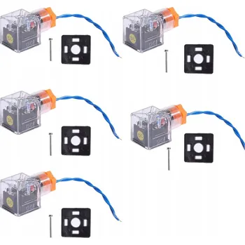 Elektrická zásuvka ELEKTRICKÁ ZÁSUVKA CÍVKY ELEKTROMAGNETICKÉHO VENTILU 12-24V DC s kabelem a diodou 5ks