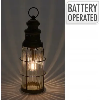 Obraz Lucerna Home Styling Collection kovová, sklo 28 cm