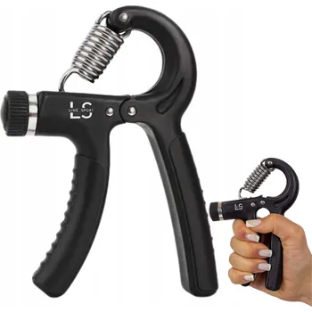 Posilovač stisku ruky Line Sport Protiskluzový posilovač zápěstí a prstů ČERNÝ