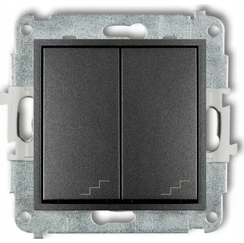 vypínač Schodišťový vypínač pod omítku Karlik grafitový 11MWP-33