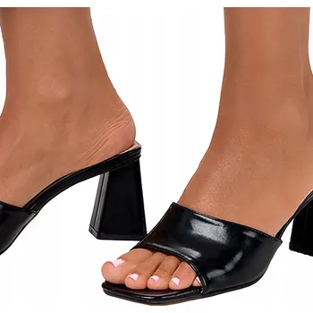 Dámské pantofle Módní DÁMSKÉ NAZOUVÁKY BOTY na BLOKOVÉM PODPATKU NOVÉ 35