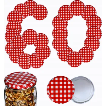 Sklenice Šroubovací Víčka na sklenice, deklíky, pokličky, šroubovací víčka 82mm 60 ks VZOR K