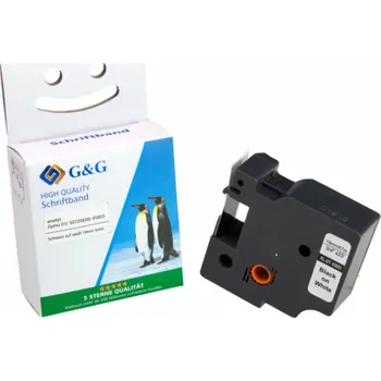 Pásek do tiskárny G&G Schriftband 12mm x 7m sw-ws Komp. m. Dymo D1/ 45013/ S072053