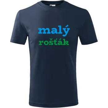 Chlapecké tričko Tmavě modré dětské tričko malý rošťák - dárek pro dítě 5 let - barva tmavě modrá - velikost 8let
