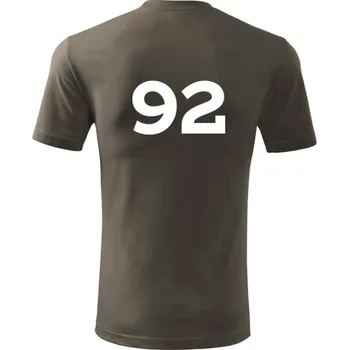 Army tričko s číslem 92 - na fotbal - fotbalové tričko - barva hnědá - velikost XL