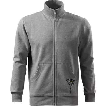 Pánská mikina Kopretina - dole na výšku - Mikina bez kapuce Adventure - S ( Tmavě šedý melír )