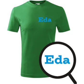 Chlapecké tričko Zelené dětské tričko Eda - dětské tričko se jménem - barva zelená - velikost 8let