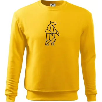 Pánská mikina Geometrie lední medvěd stojící - Mikina Essential pánská - XL ( Žlutá )