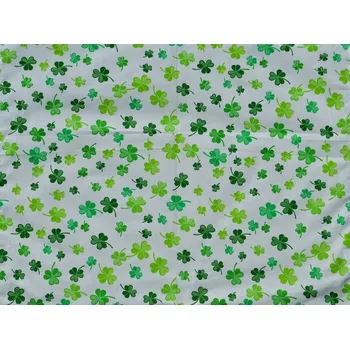 Papírový ubrousek Šatoli.cz Bavlněný ubrousek pod svačinu Čtyřlístky na bílé