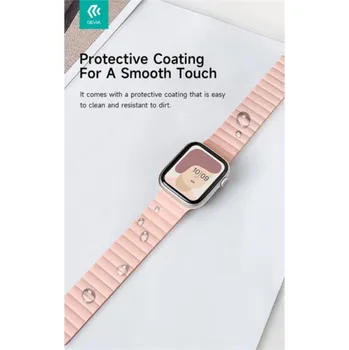 Deví řemínek Nature Silicone Magnetic Watch Band 44/45/46mm - Stardust Pink