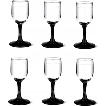 Sklenice Sada Skleničky na vodku Altom Design Onyx černé nohy 35 ml 6 kusů