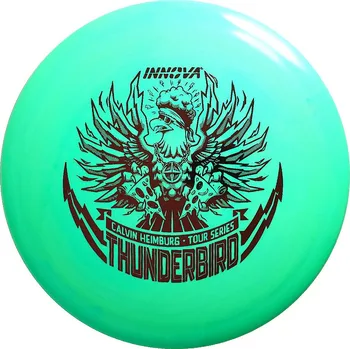 Disc golf Innova Calvin Heimburg 2025 Swirly Star Thunderbird 176g Zelená