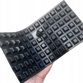 Obraz Silikonové dorazy Bumpon 20x20 mm, tloušťka 7,5 mm ČERNÉ 78 ks