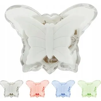 Lampička LED zásuvková lampička MOTÝL červená bez vypínače DIRECT