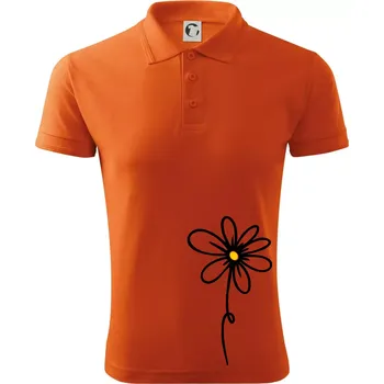 Pánská košile Kopretina - dole na výšku - Polokošile pánská Pique Polo 203 - S ( Oranžová )