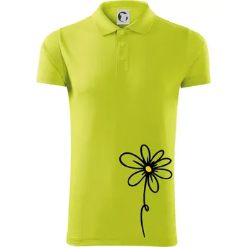 Pánská košile Kopretina - dole na výšku - Polokošile Victory sportovní (dresovina) - 2XL ( Limetková )