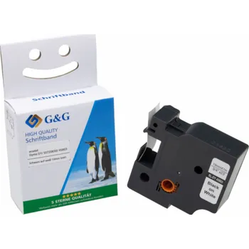 Pásek do tiskárny G&G Schriftband 19mm x 7m sw-ws Komp. m. Dymo D1/ 45803/ S072083