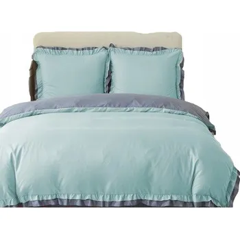 Povlečení Povlečení s volánkem 220x200 3dílné oboustranné Mikrovlákno Mátové