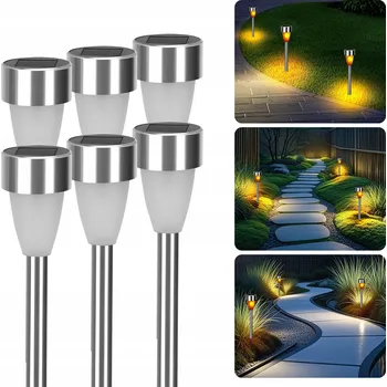 Venkovní osvětlení 6x SOLÁRNÍ ZAHRADNÍ LAMPA IMITACE OHNĚ EFEKT DEKORATIVNÍ 2700K IP44 Aigostar