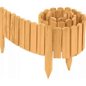 Zahradní obrubník Zahradní lem ze dřeva, 200 cm x 10 cm, hnědý