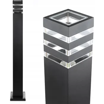 Venkovní osvětlení Kvadratický osvětlovací sloupek Interlook E27 89 cm černý