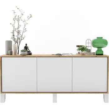 Komoda Industriální Loft komoda pod TV bílá MAT 168 cm