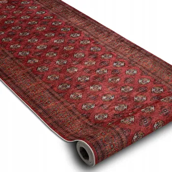 Koberec BĚHOUN S GUMOVOU PODLOŽKOU DO CHODBY PŘEDSÍNĚ 100 cm KLASICKÝ červený PRATELNÝ ^*Q4121