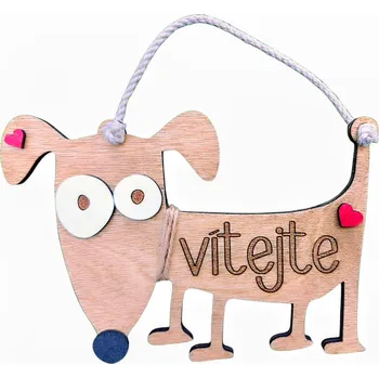 Dekorace z Řečice Cedulka pes"vítejte"