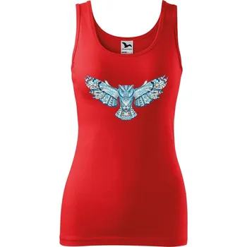 Dámské tílko s potiskem Letící sova Velikost: L, Barva: Červená