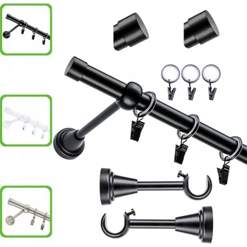 Garnýž VOPPI GARNÝŽ JEDNOŘADÁ SIMPLE S ŽABKAMI 200 CM 19MM BÍLÁ