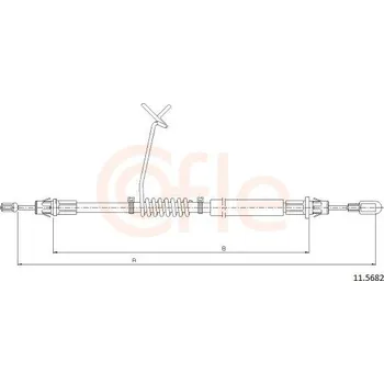 Auto-moto Lanovod parkovací brzdy COFLE 11.5682