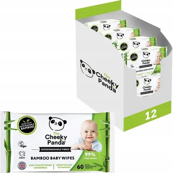 Dětská kosmetika The Cheeky Panda Dětské vlhčené ubrousky 12 x 60 ks