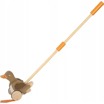 Dřevěná hračka ODRÁŽEDLO na tyči KACZUSZKA na tlačení