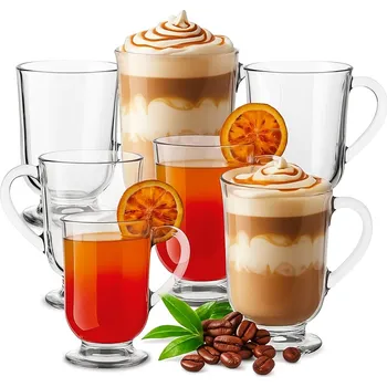 Sklenice Sklenice na kávu a čaj LUXITO 300 ml, 6 ks