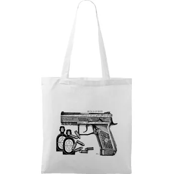 Plátěná taška - CZ 75 P-07 DUTY Barva: Bílá