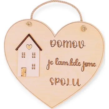 Dekorace z Řečice Srdce dřevěné 20cm.