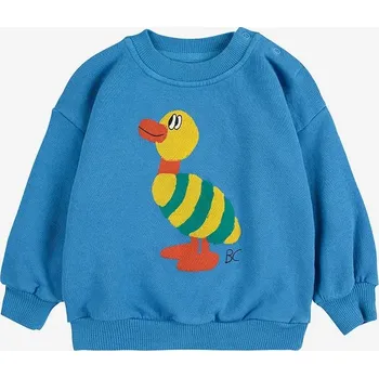 Chlapecká mikina Dětská bavlněná mikina Bobo Choses Striped Duck modrá barva, vzorovaná, 225AB047 55X, vel. 92