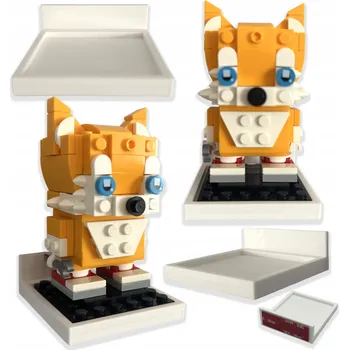 Věšák DRŽÁK POLICE NA FIGURKY BRICKHEADZ UNIVERZÁLNÍ NA ZEĎ BÍLÝ