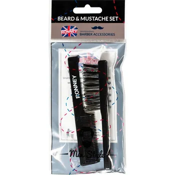 Péče o vousy Ronney Sada na vousy/knír - Kartáč a hřeben