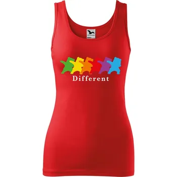 Dámské tílko s potiskem Different Velikost: M, Barva: Červená