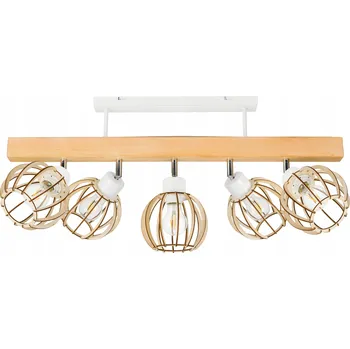 Dřevěné stropní svítidlo trám ŽIŽALKA STROPNÍ SVÍTIDLO LOFT BÍLÉ pro 5x stínidlo E27