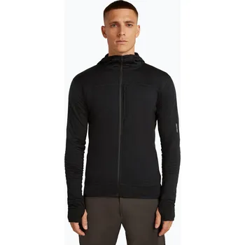 Oblečení a móda Pánská mikina Icebreaker Merino Blend 300 RealFleece Descender Zip Hoodie black