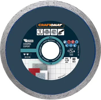 Řezný kotouč Craftomat Diamantový řezný kotouč Ceramic Expert, ø 125 × 1,6 × 22,23 mm 6680017